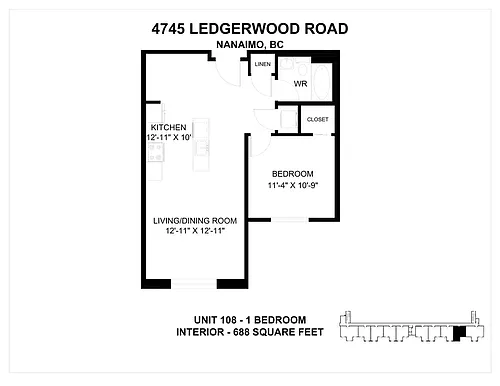 Floor plan 1 Bedroom
