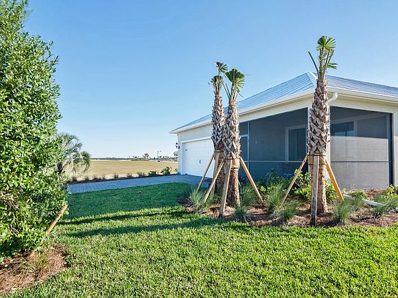 Screened lanai and driveway