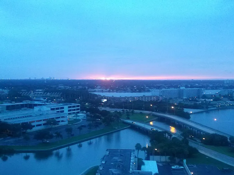 Sunrise view of downtown, St. Pete from your new balcony