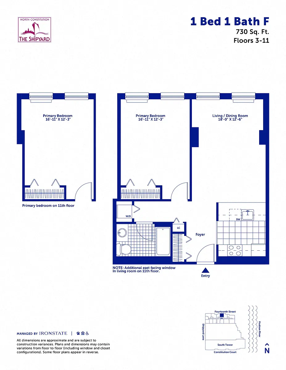 Floor plan 1 Bed 1 Bath F