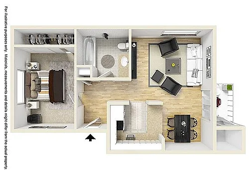 Floor plan One Bedroom