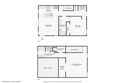 Floor plan 2 Bed 2 Bath With Yard Space