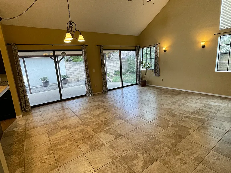 Living Room with Open Concept Living to the Kitchen