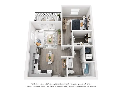 Floor plan 1x1 - Nova
