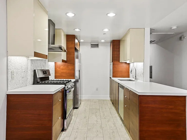 Kitchen with Energy-Efficient Stainless Appliances