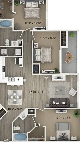 Three Bedroom Floor Plan Three Bedroom Floor Plan