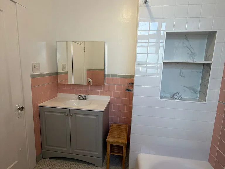 Bathroom, new vanity and mirror