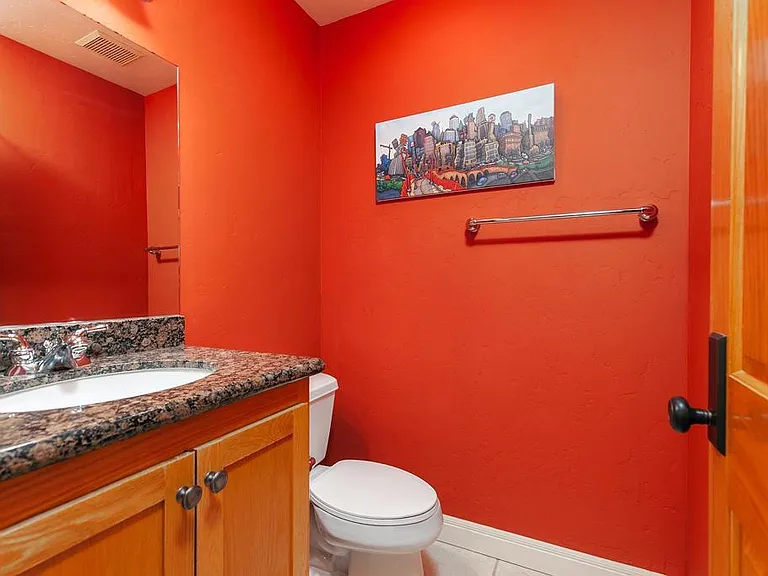 1/2 Bath in Loft (now white)