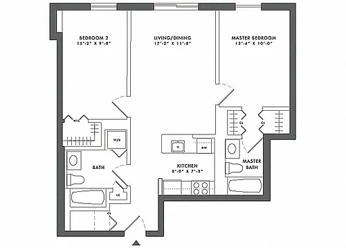 Floor plan 2 Bed/2 Bath