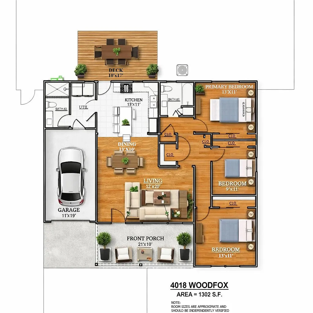 This floor plan is ideal for renters seeking a home that blends comfort, convenience, and opportunities for both relaxation and entertaining. No need to drive far from the city! - 4018 Woodfox St