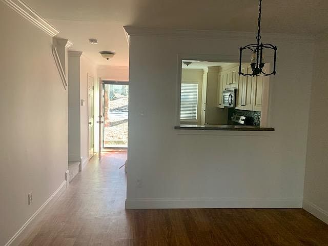 Family room looking into kitchen