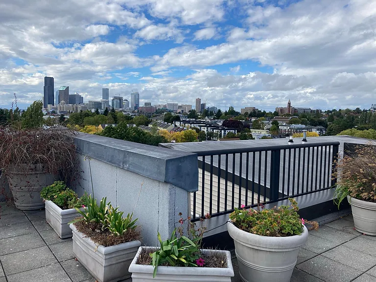 Rooftop is an excellent bonus space and getaway with incredible views. Reservable for gatherings. Elevator and stair access.