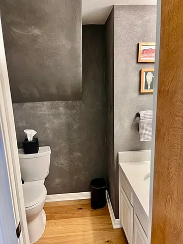 Half bathroom off the living room