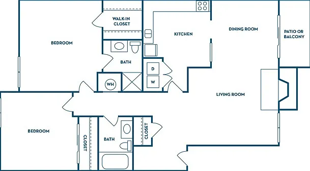 2 Bedroom | 2 Bath | 1080 SF 2 Bedroom | 2 Bath | 1080 SF