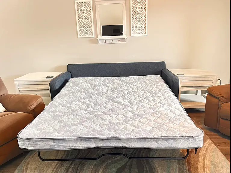 Queen sleeper sofa available in the villa.