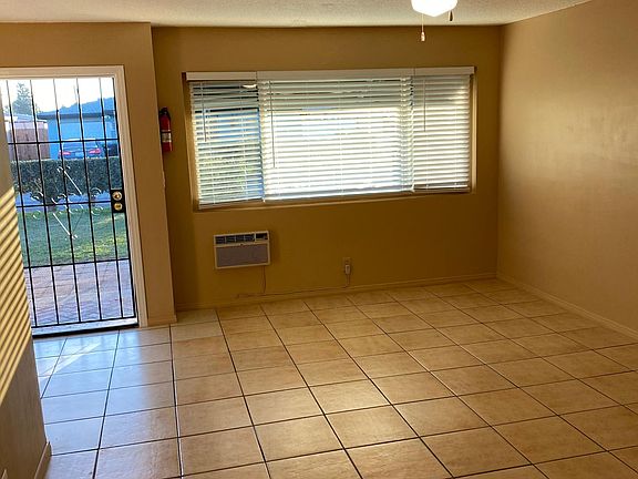 Living room view to front door