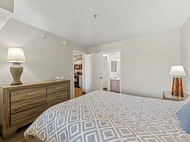 Relax in this charming bedroom, designed for comfort and tranquility.