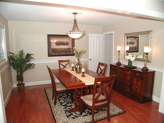 Formal Dining room with chair rail