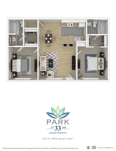 Floor plan 2X2 A