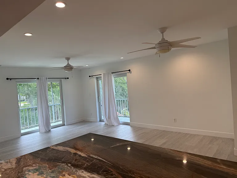 View of living room from kitchen