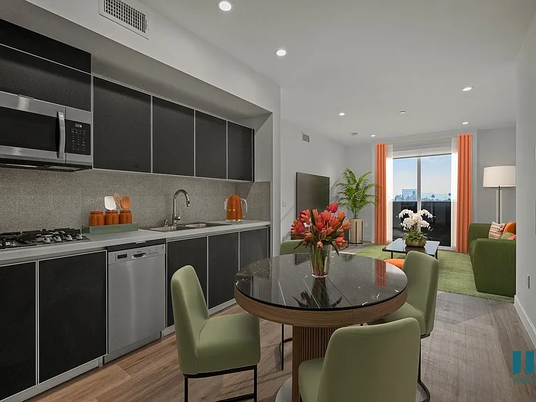 Open-Concept Kitchen, Dining, and Living Room with Patio - Chestnut Floor Plan