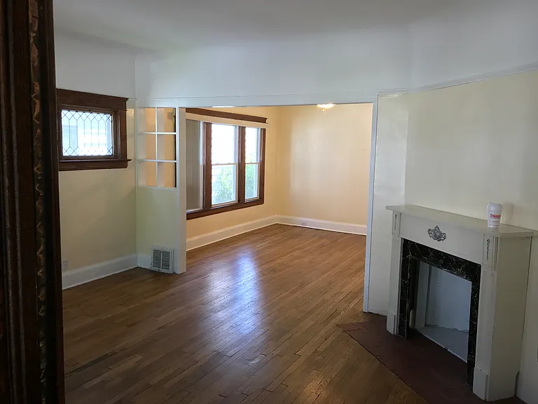 separate dining room and living room

decorative fireplace