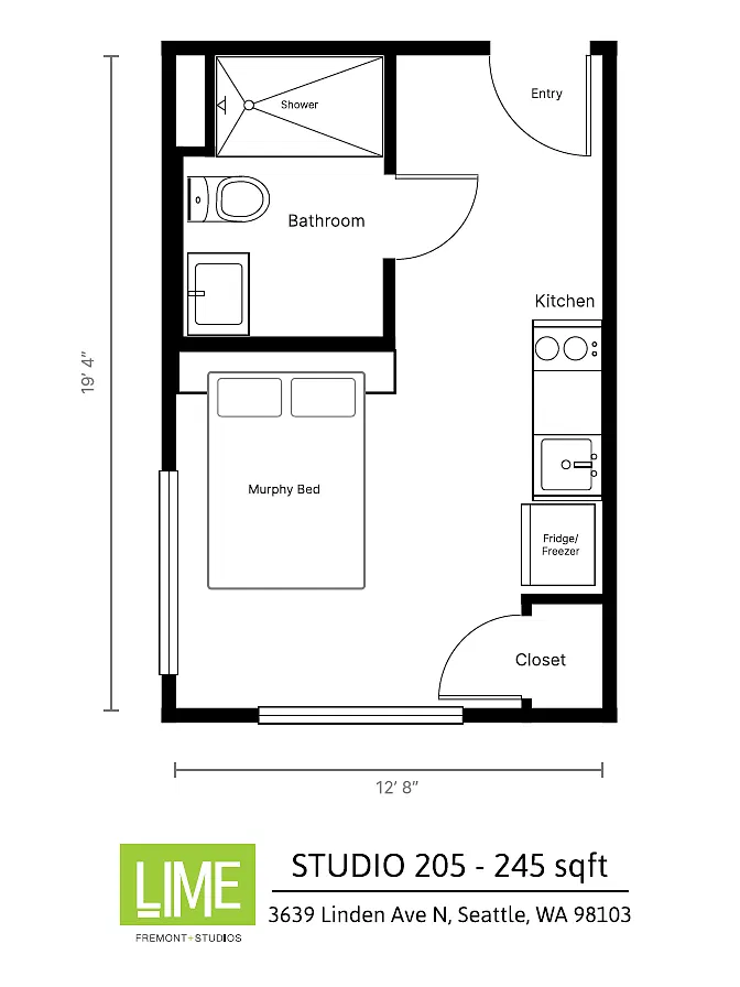 Floor plan Floorplan 205 Corner
