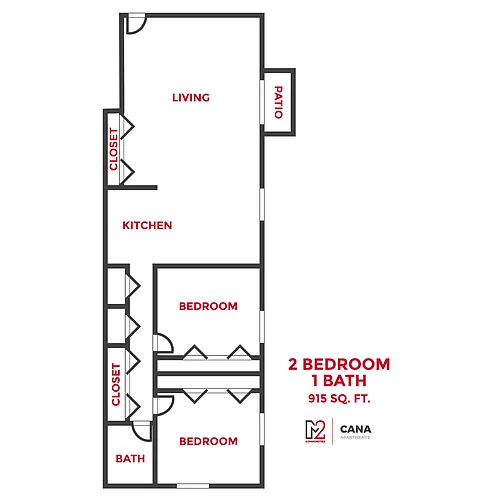 Floor plan 2 bed