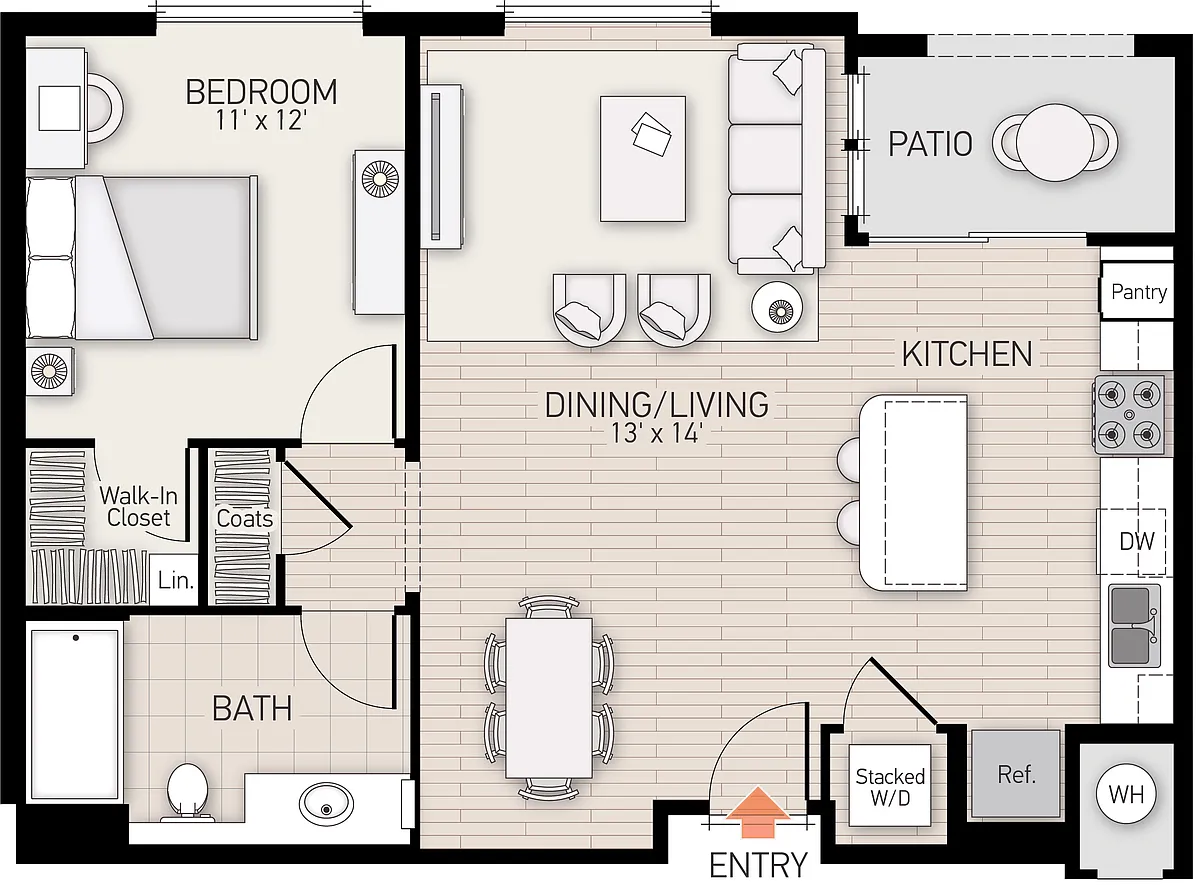 Floor plan River View V - Plan E