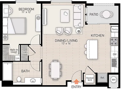 Floor plan River View V - Plan E