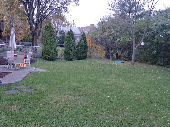 View of spacious backyard