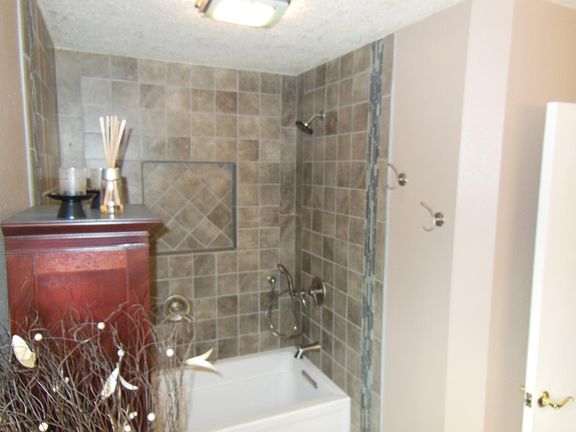 Main upstairs Bathroom tiled shower