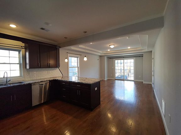 Living room and dining room and kitchen