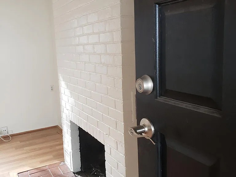 Front solid wood front door with upgraded security door