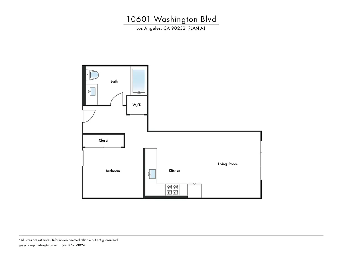 Floor plan Junior 1 Bed A1-D