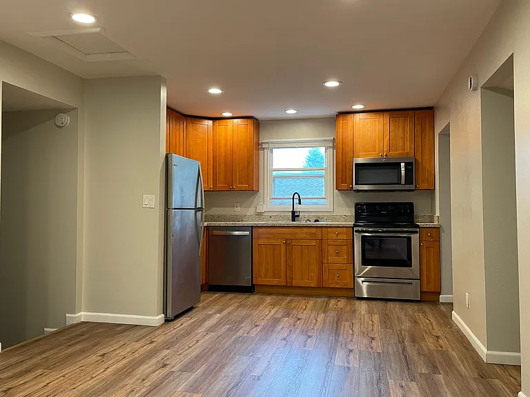 Kitchen off living room
