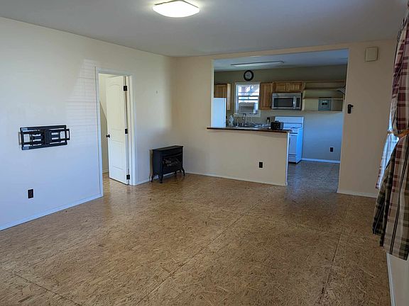 Living room looking into the kitchen