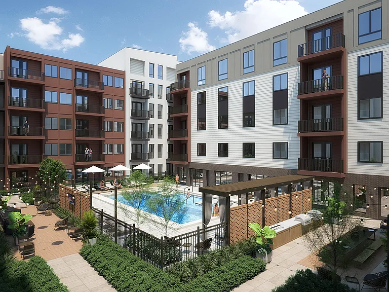Exterior Rendering Courtyard