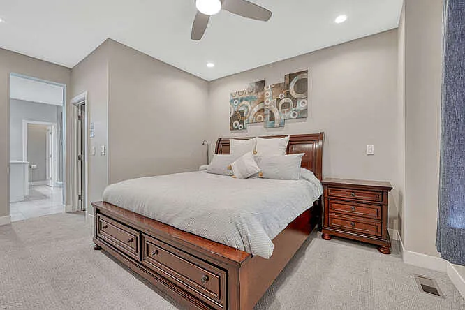 Master bedroom suite, large master bathroom and walk-in closet, top floor