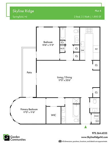 Floor plan $3.26/sq.ft. - Plan B