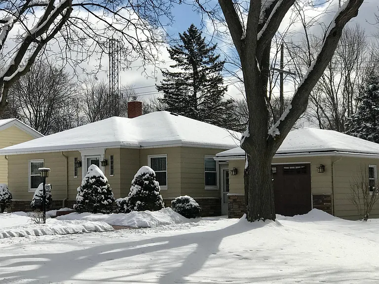 Wintertime at the Red Maple Retreat - chilly on the outside, cozy on the inside.