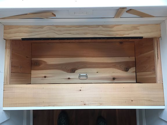 Cedar lined window seats.