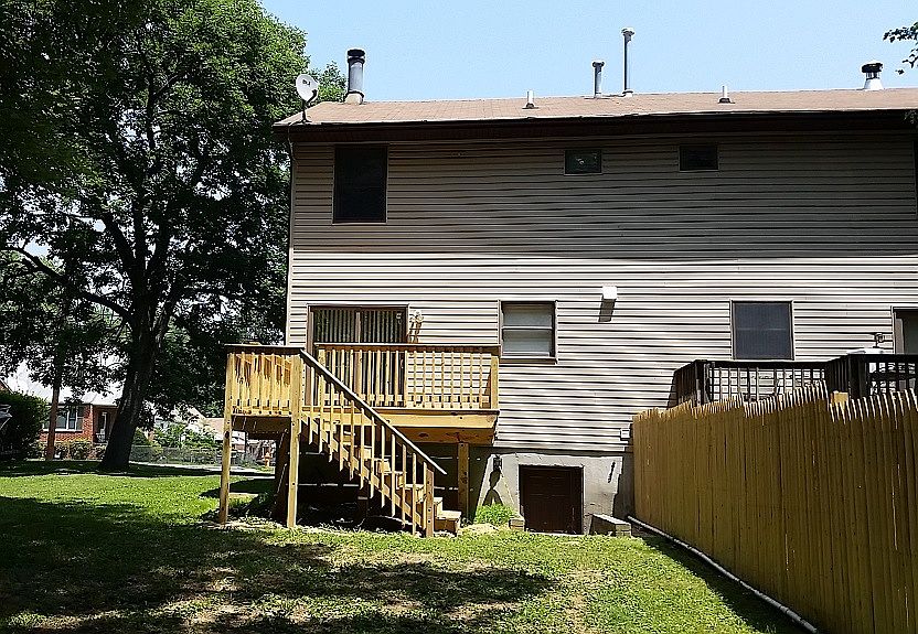 Backyard with new deck