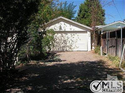 detached two car garage.