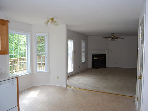 View from Kitchen to Nook and Family Room