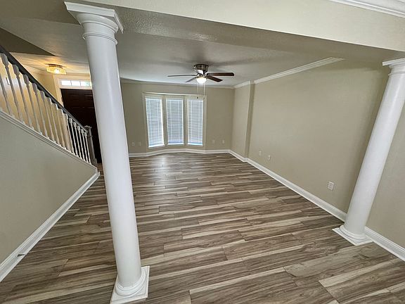 Living Room with bay window.