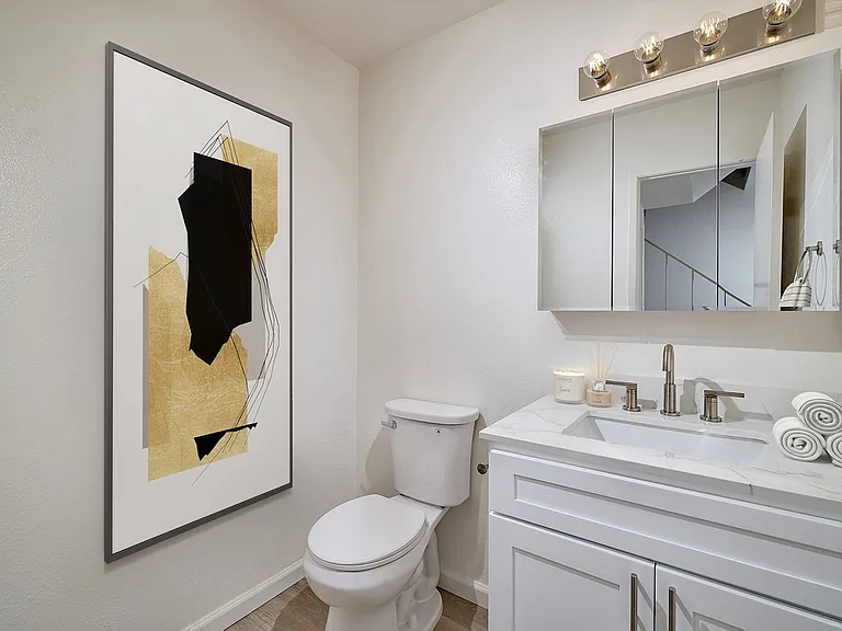 Half Bathroom _ Premium 2 BR Townhouse, 1.5 BA