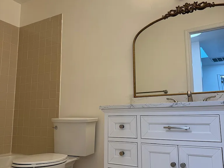 New vanity in second full bathroom.