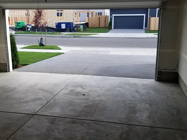 2 car garage with tankless water heater.