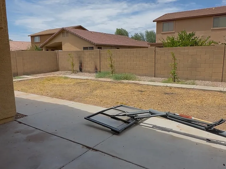 Spacious backyard